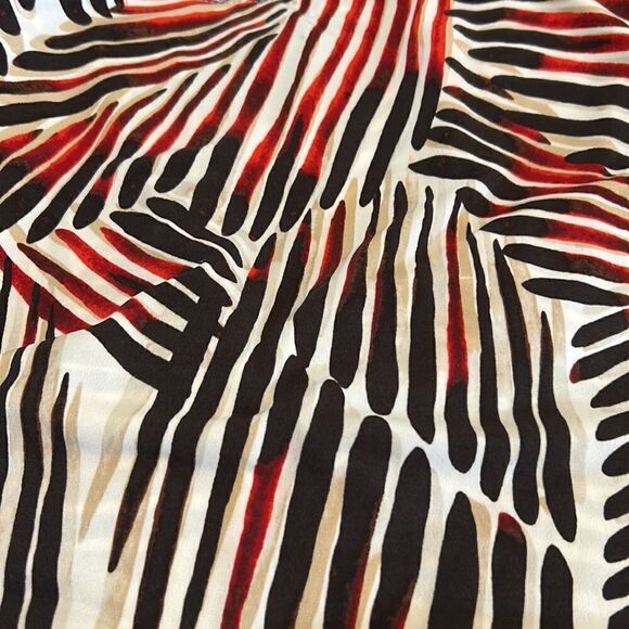 DKNY black multicolored patterned short sleeve blouse Size S New - Picture 4 of 10